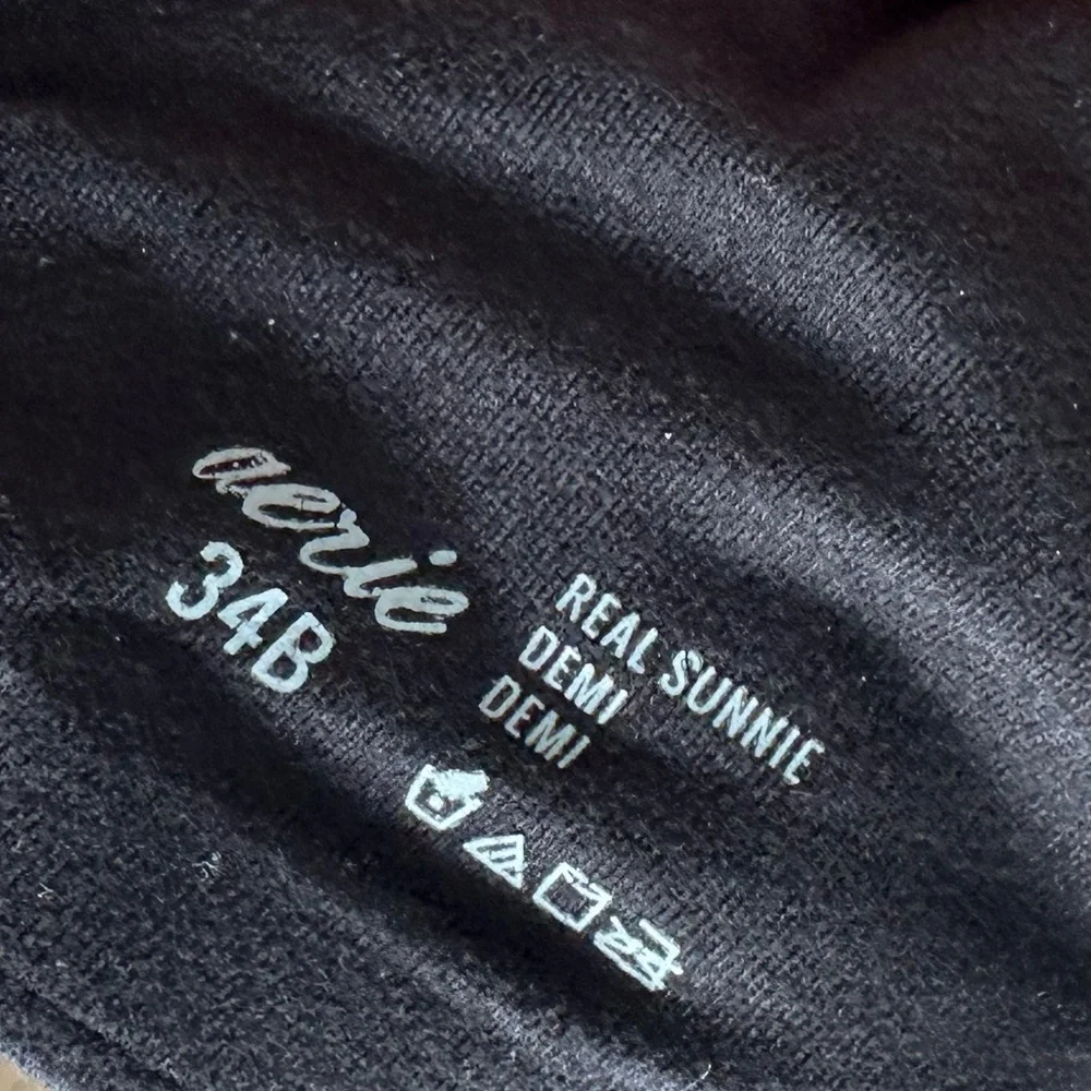 Aerie Real Sunnie Demi Lace Bra – Black | 34B - Picture 3 of 4